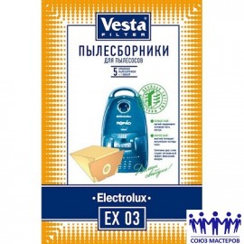 Мешок пылесоса одноразовый Electrolux упаковка 5 шт+1фильтр Веста EX03