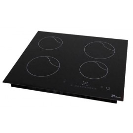 Стеклокерамическая поверхность для плиты Лысьва 4 конфорки черная в черном обрамлении, Аналоги 03041150788, 200.4995